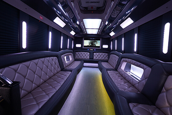 Inside a party bus in Cleveland, Ohio